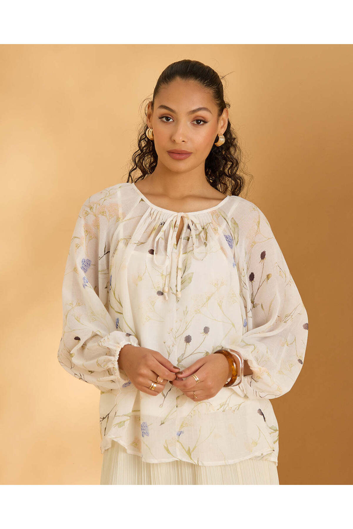 REDTAG Women White Long Sleeve Blouse