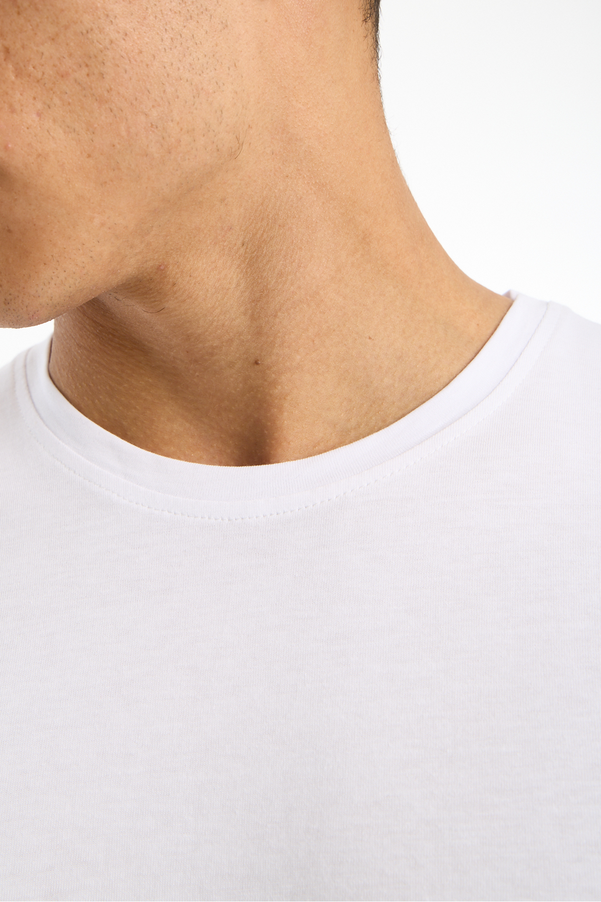 Nord Saga  SNÖFLINGA YÜKSEK İSVEÇ KALİTESİ Regular Kesim %100 Pamuk Beyaz Bisiklet Yaka Premium Tişört/T-Shirt - Görsel 3