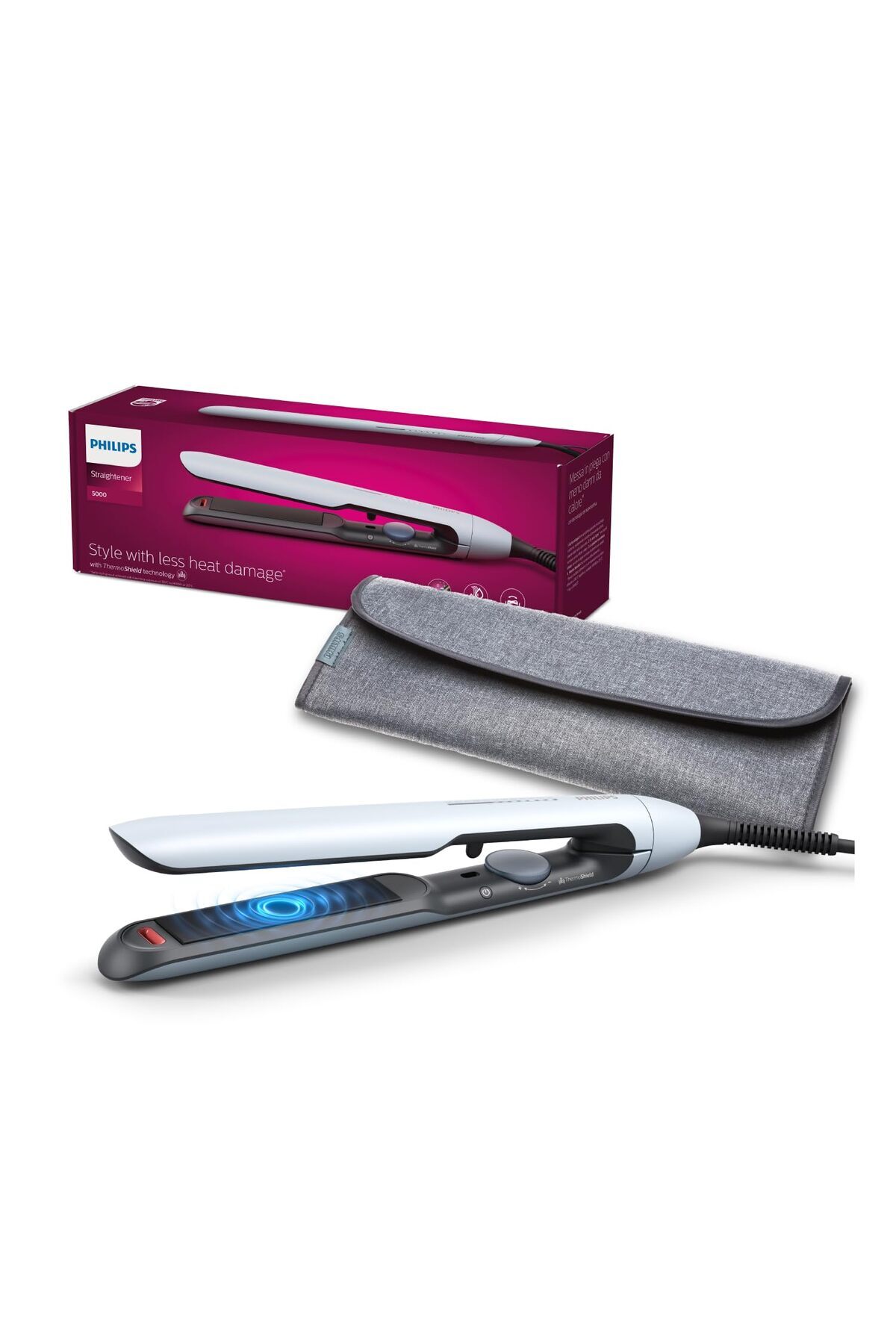Philips Saç Düzleştirici, Bukle Özellikli, Argan Yağlı Plaka, ThermoShield, İyonik Bakım, Hızlı Isın — TYCC53D50B6BA21A84F5C8B00