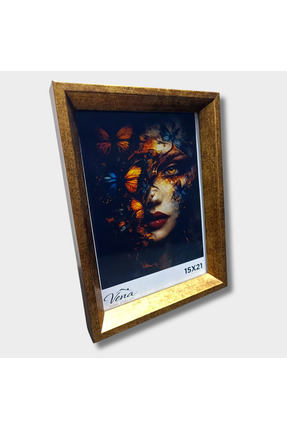 VenaHomeConcept 15x21 Dekoratif Gold Çerçeve – Camlı Fotoğraf Çerçevesi | Mas...