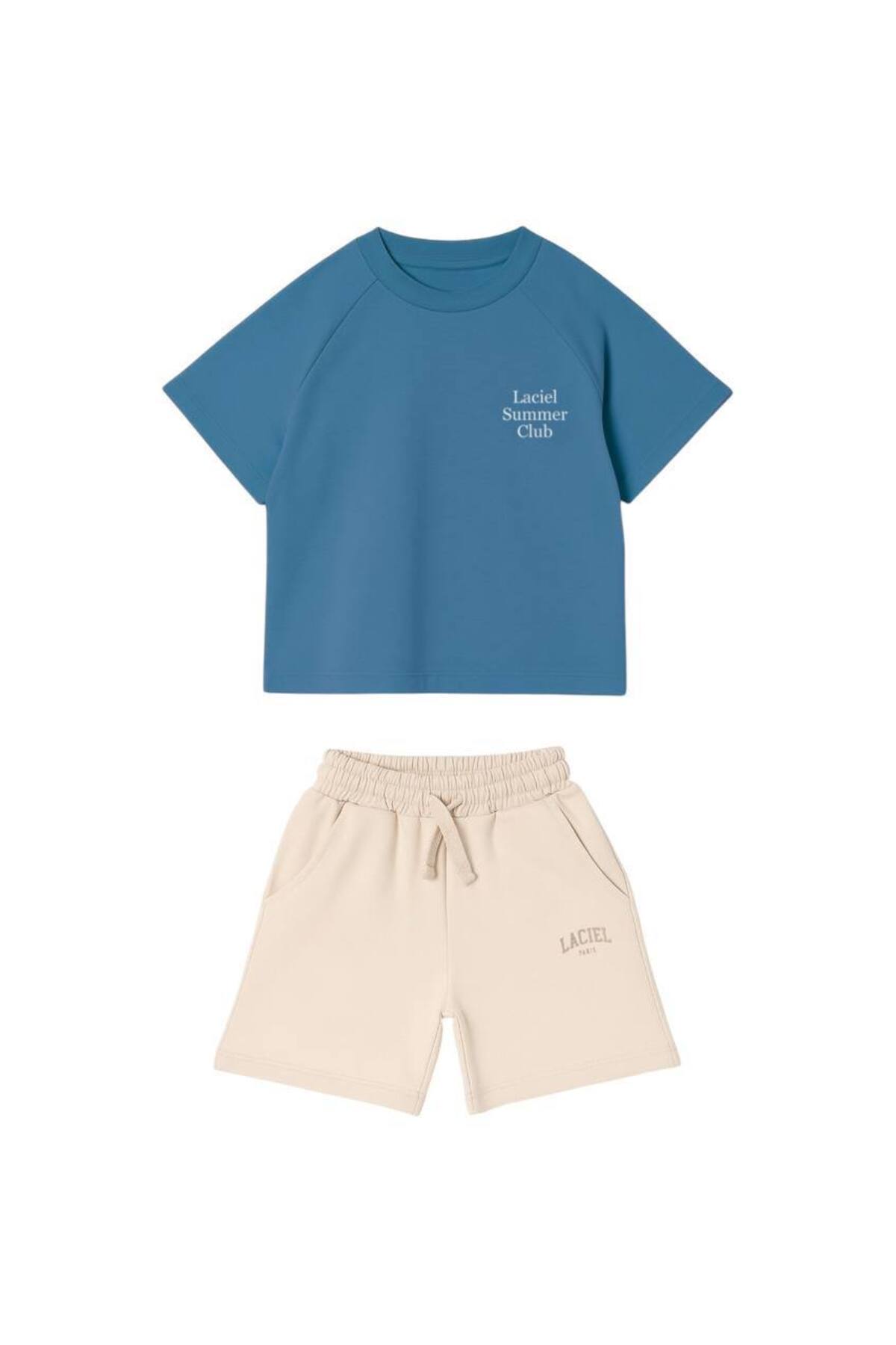 Şort Tshirt Takım Unisex - Mavi