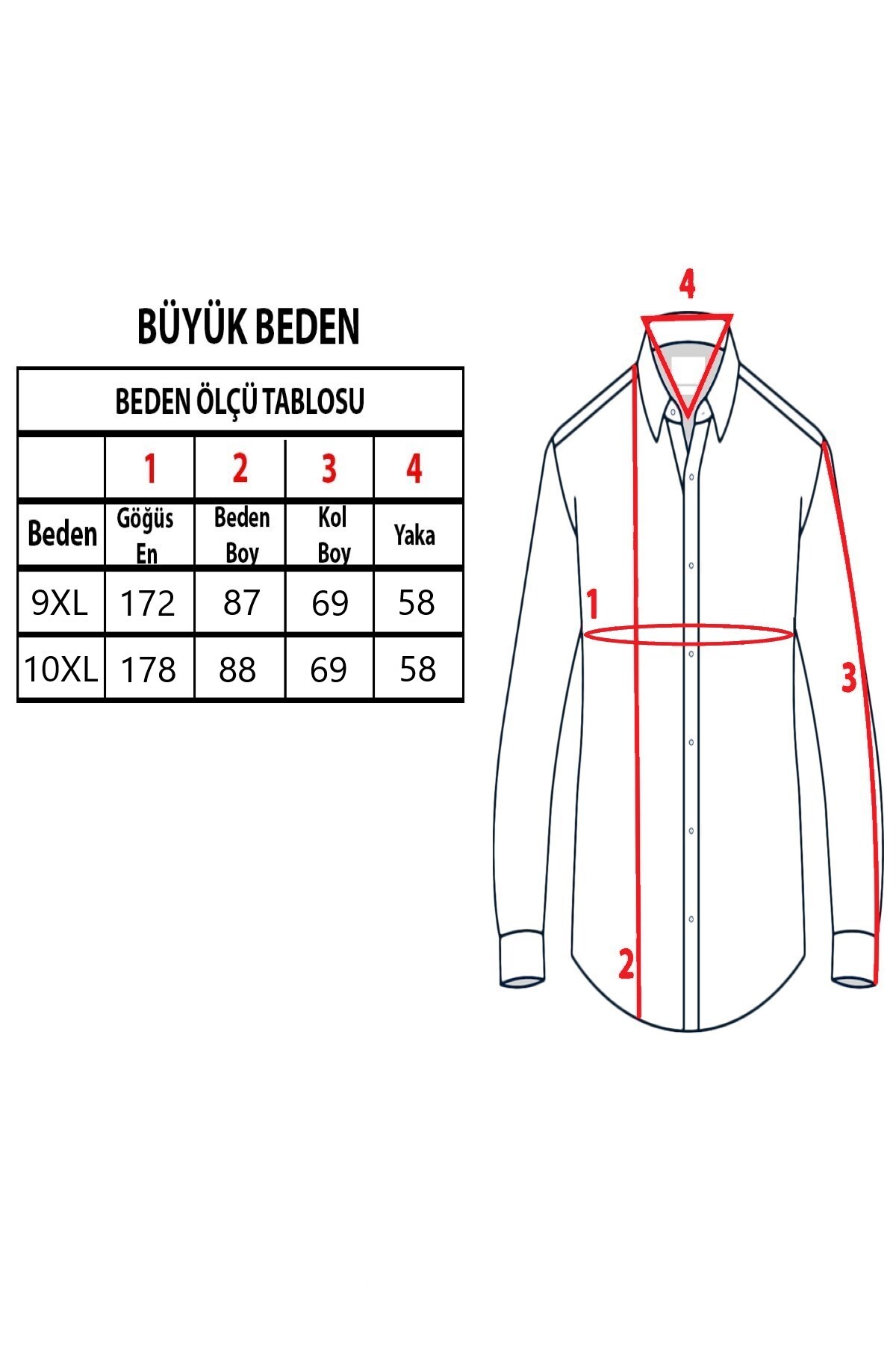 TOUSUS Büyük Beden Açık Mavi - Beyaz Pamuk Erkek Gömlek (BTL-7121-TSS) görsel 3