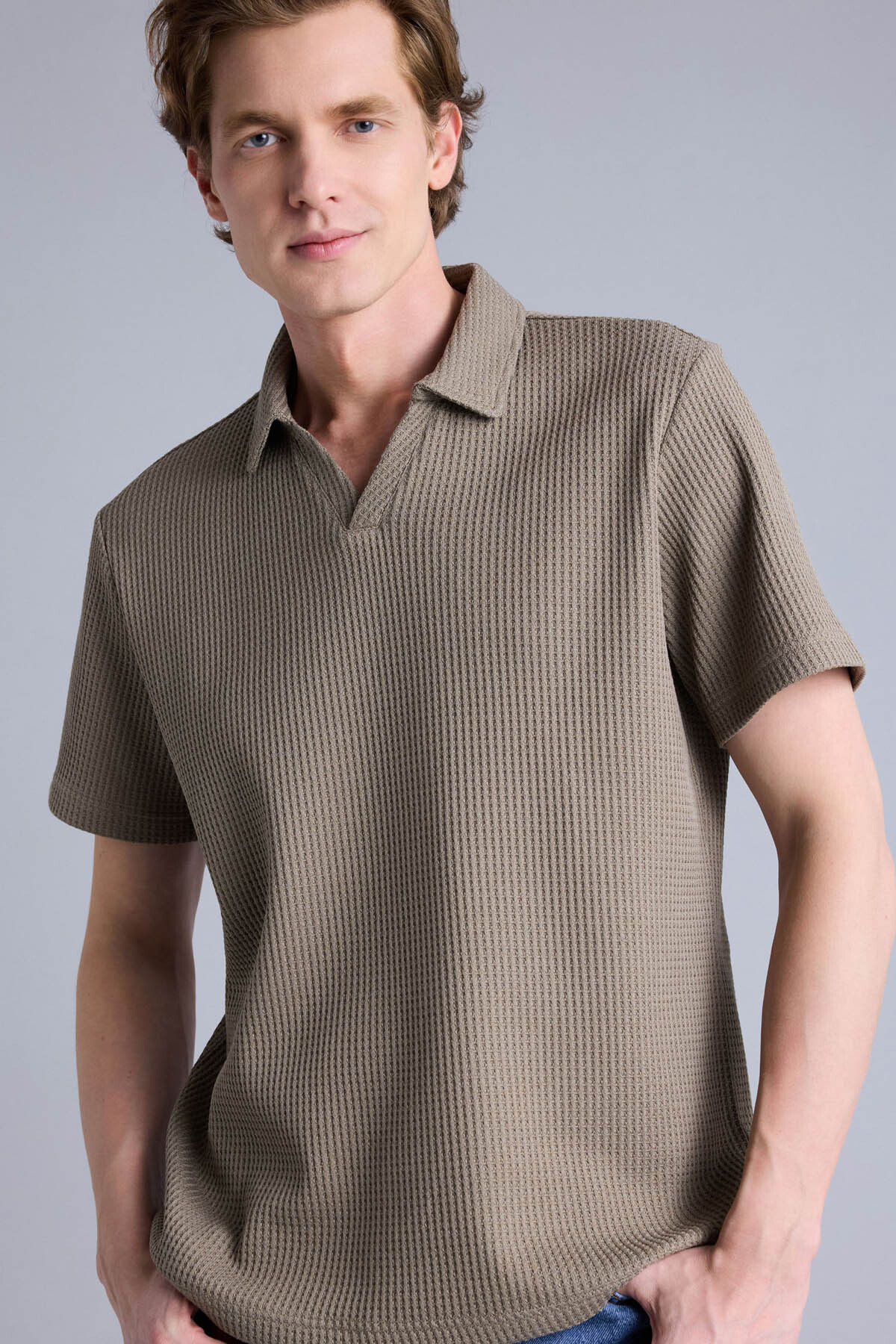 Defacto Cotton Regular Fit Short Sleeve Polo T-Shirt F9862Ax26Sp