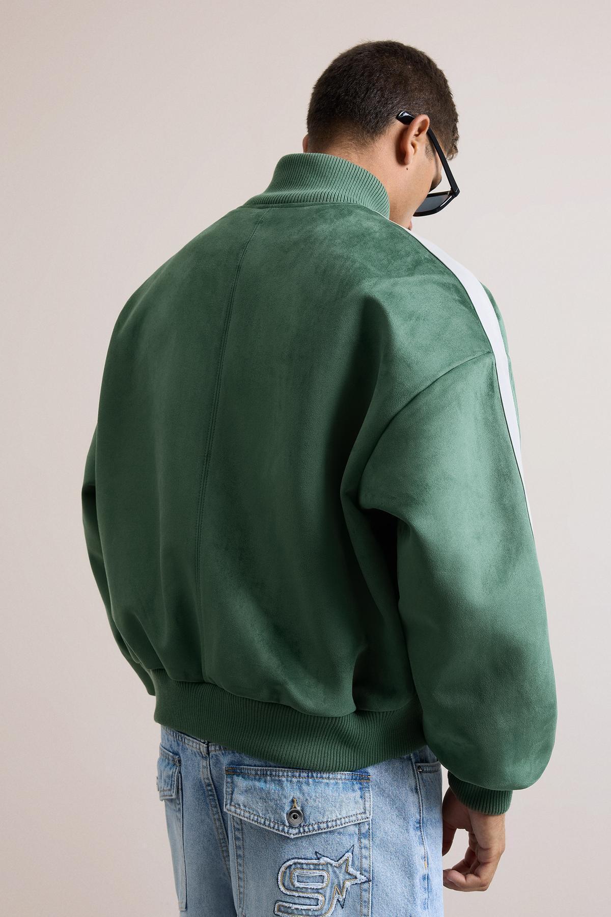 Bershka  Boxy fit süet efektli ceket - Görsel 2