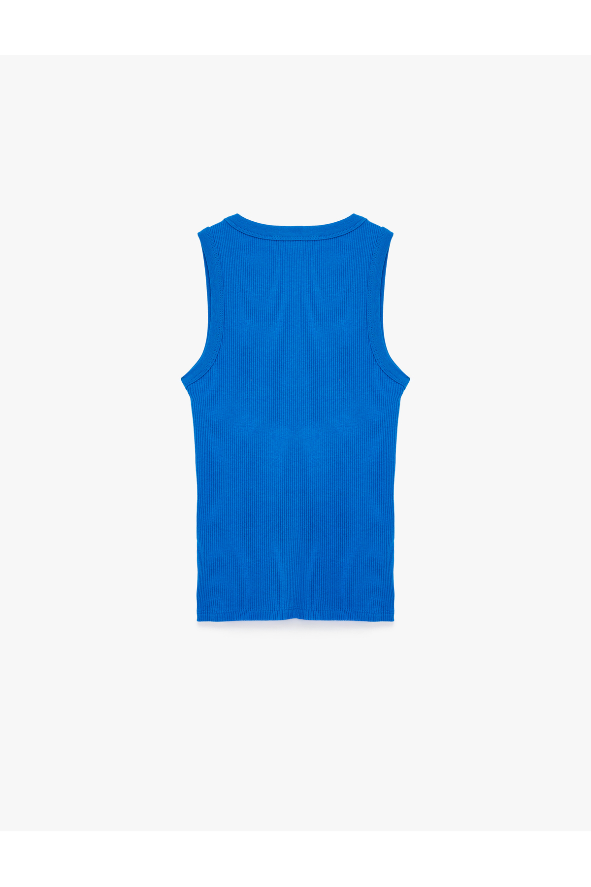 Koton Pamuklu U Yaka Slim Fit Kobalt Mavi Atlet görsel 5