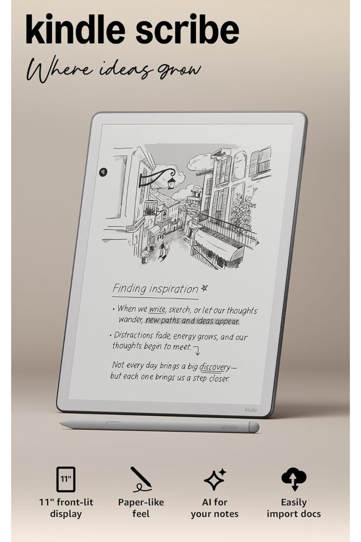 Amazon Kindle 3.nesil Scribe 64GB Premium Pen Graphite 11