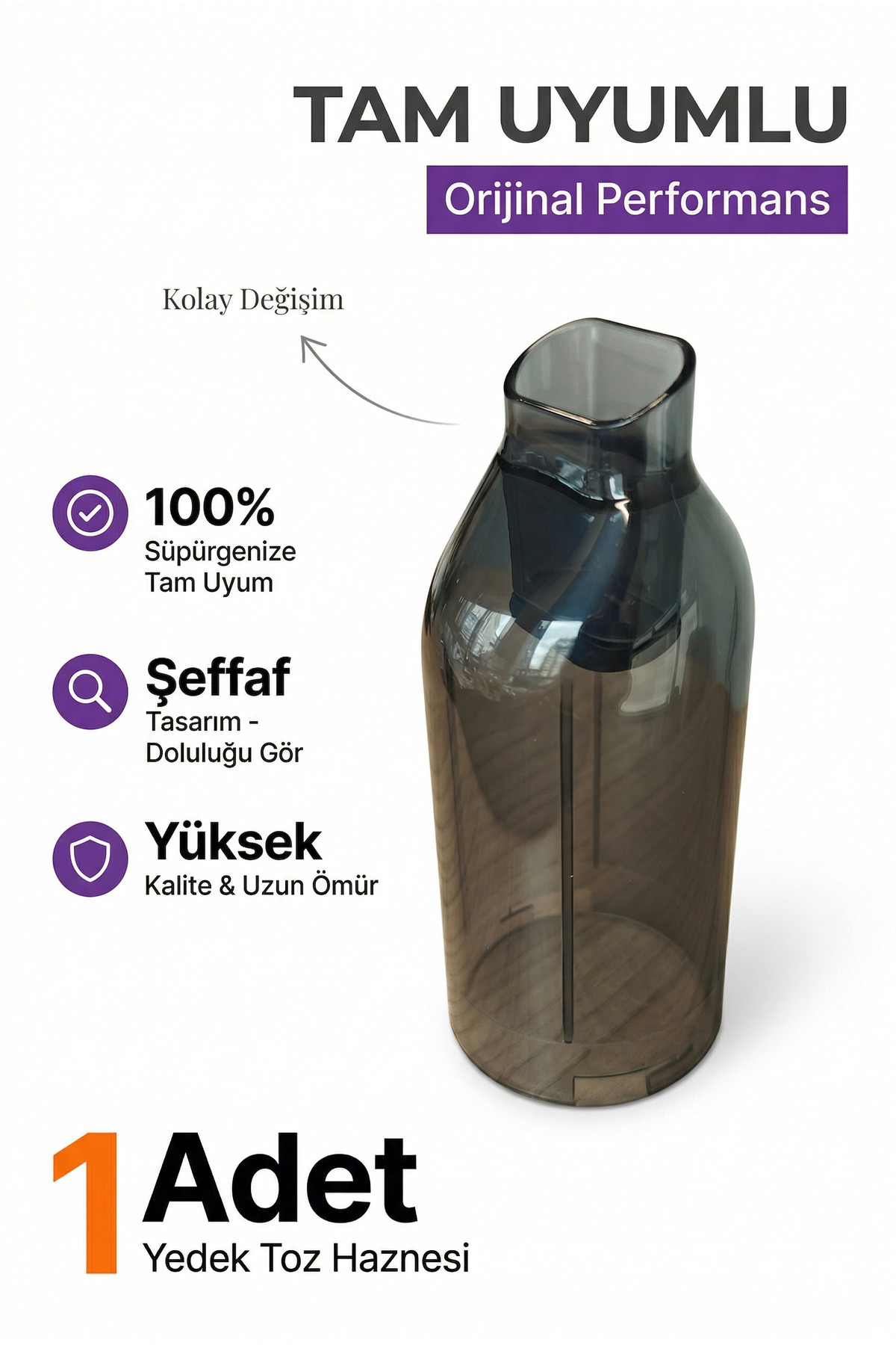 7GO AHV-14 & 7GAB-02 Araç İçi Süpürge Yedek Toz Haznesi – Orijinal