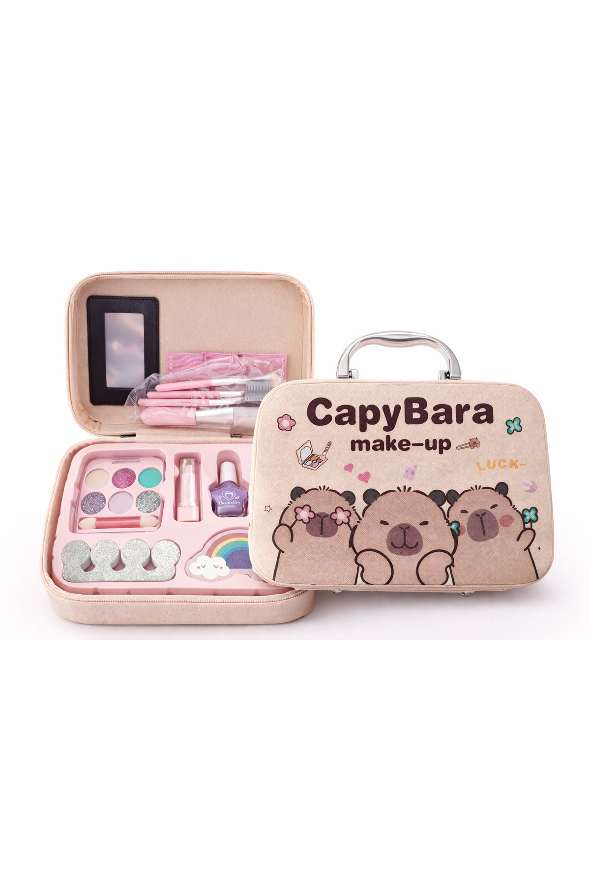 YerliToptan CapyBara Çocuk Makyaj Seti Çantalı – Aynalı