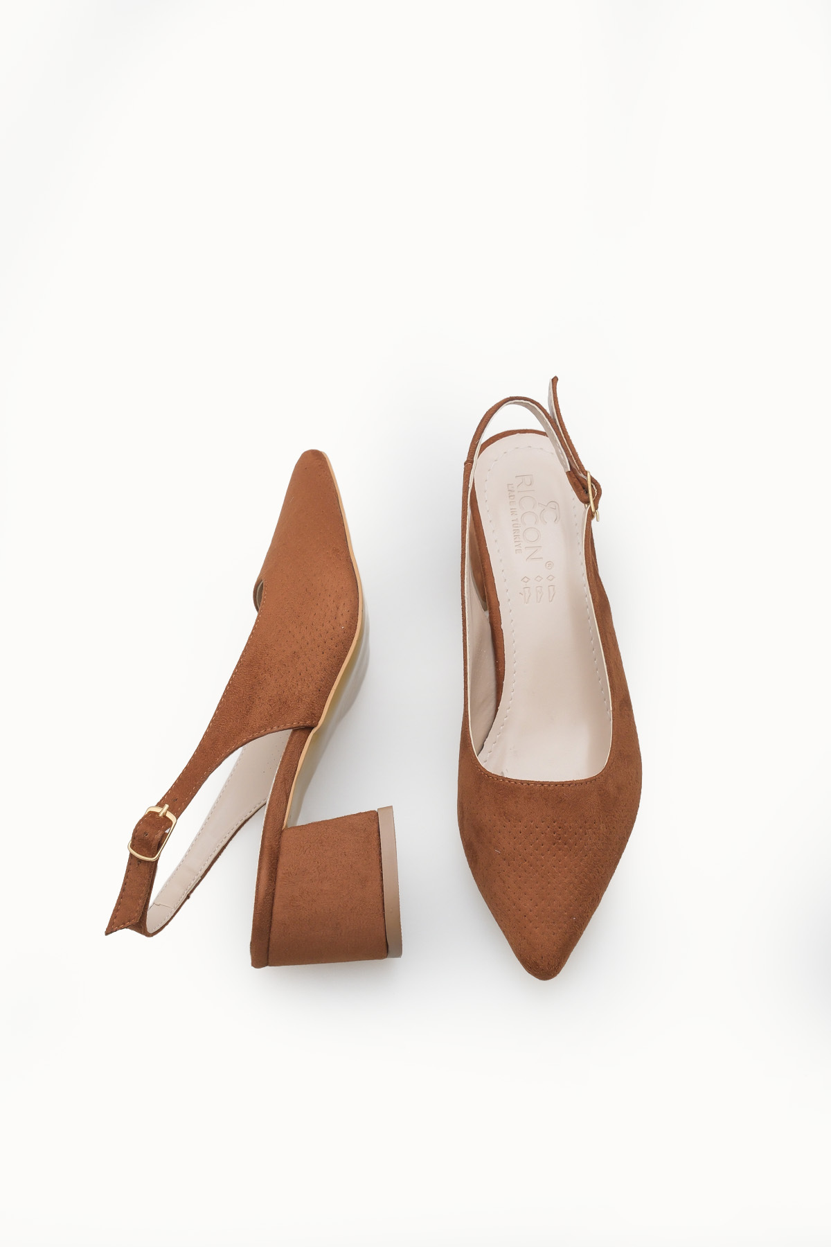 Riccon  Kadın Sivri Burunlu Arkası Açık Topuklu Ayakkabı 0012451 - Görsel 5