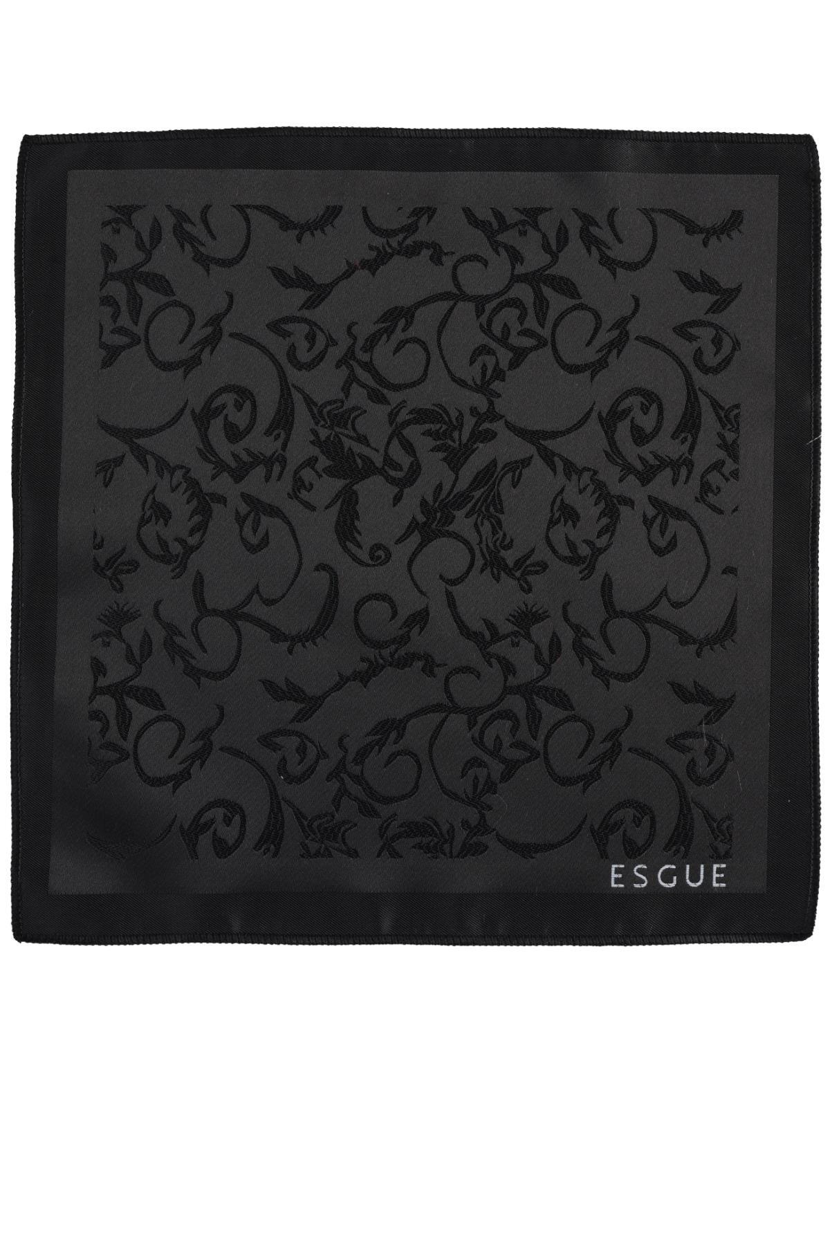 کراوات مشکی طرح موجدار دستساز ۸ سانتیمتری با دستمال جیبی Esgue مردانه | ESG115KRM1216 - تصویر 6