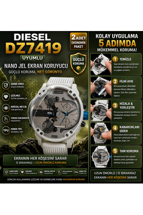 Astakos Diesel DZ7419 Uyumlu Nano Jel Ekran Koruyucu 2 Adet Darbe Emici Çizil...