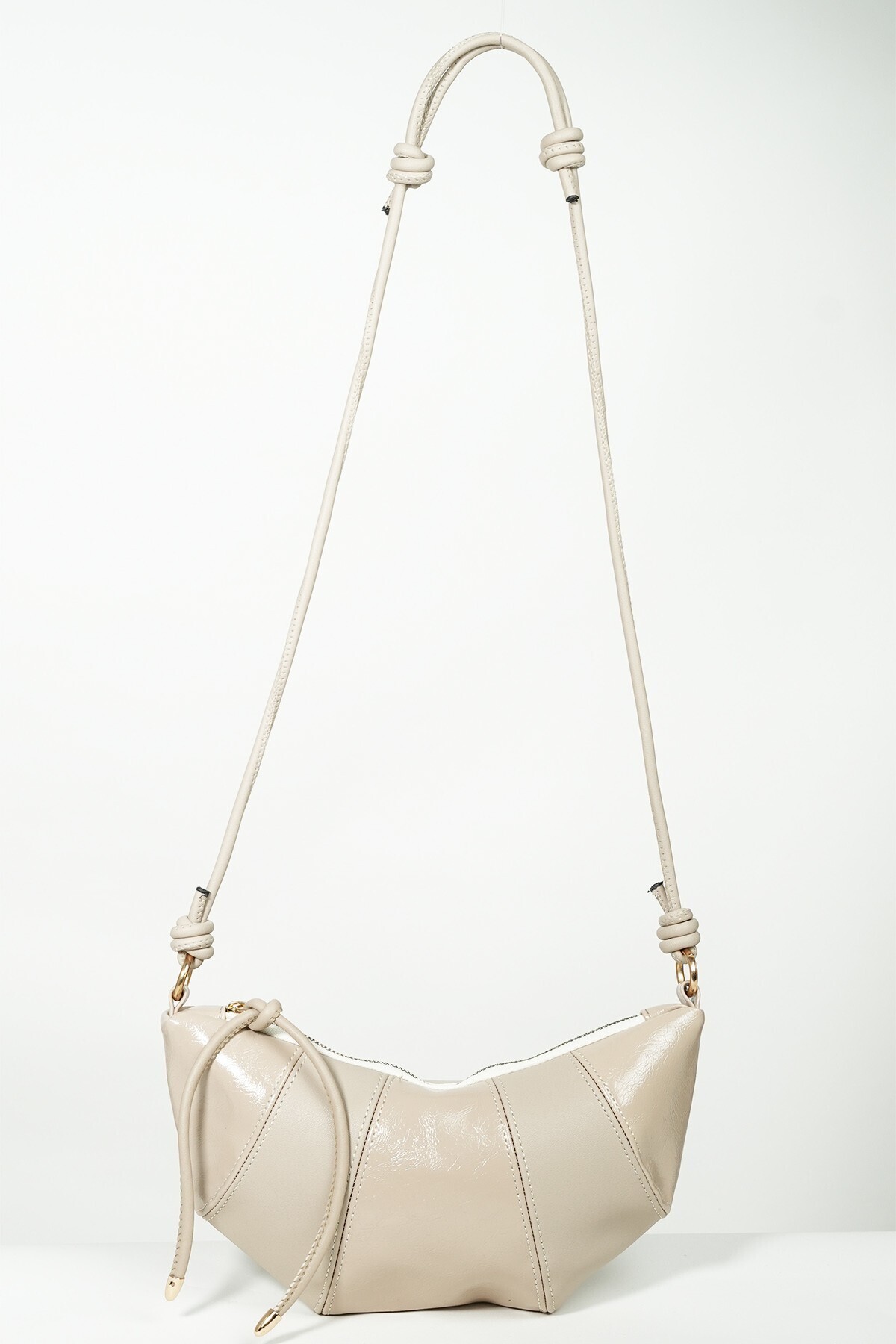 Women's Spring Beige Croissant Shoulder Bag