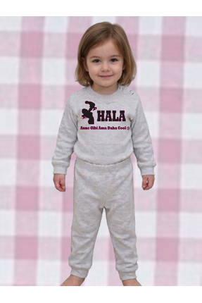 NSR tasarım Hediye Aile Seri Hala Temalı Baskılı Kız Bebek Mevsimlik Pijama T...