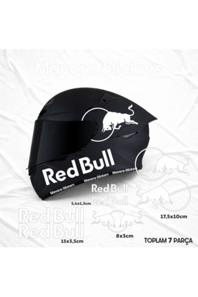 Mavera Stickers Kask İçin Boğa Sponsor Seti 7 Parça