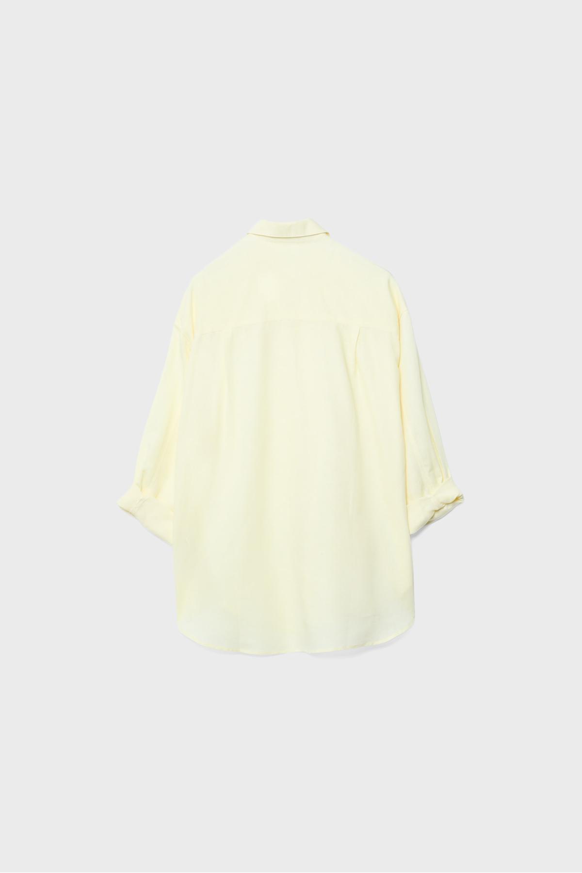 Stradivarius  Keten görünümlü dökümlü gömlek - Görsel 7