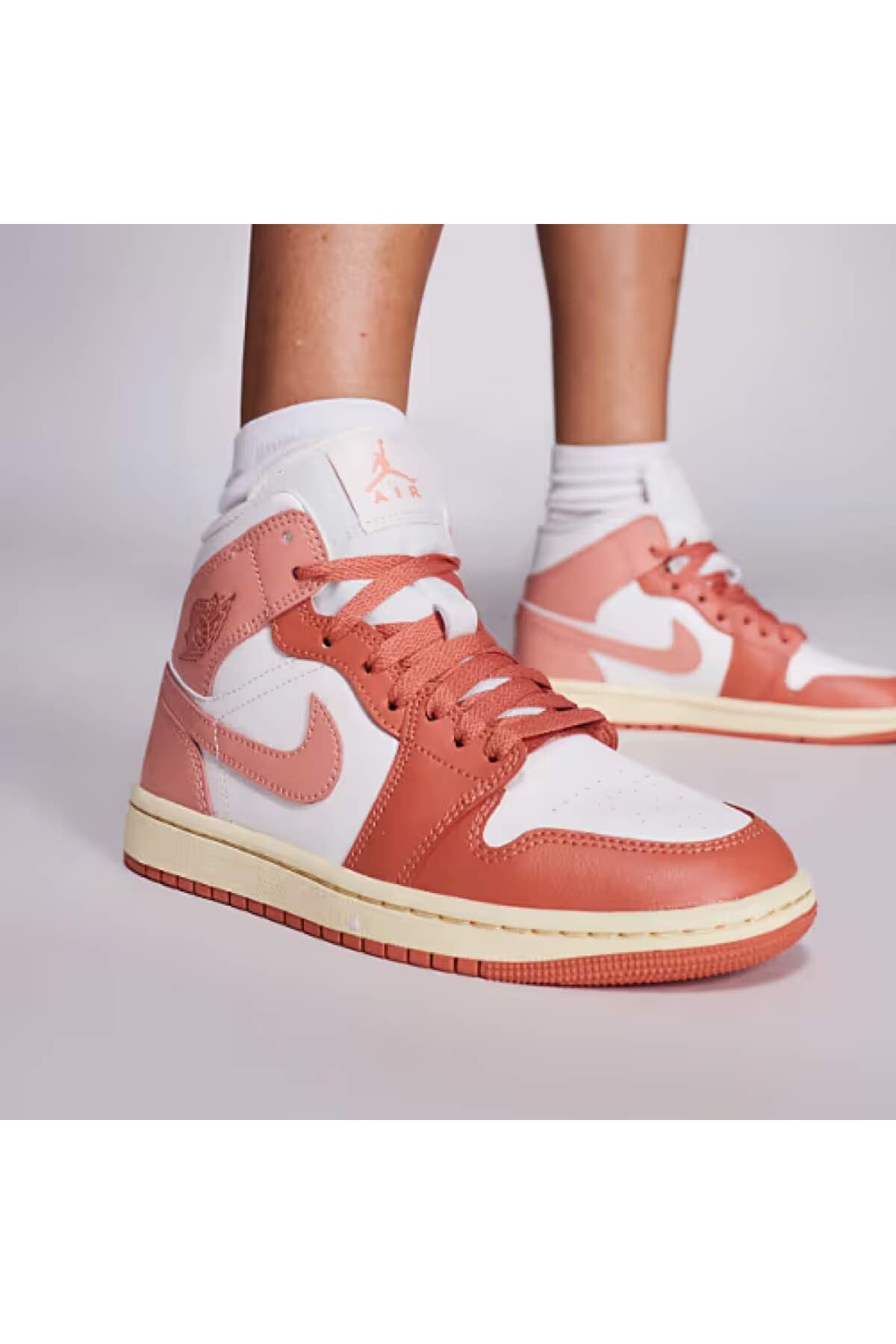 Nike Air Jordan 1 Mid Beyaz Sneaker Ayakkabı Sportie - Fiyatı