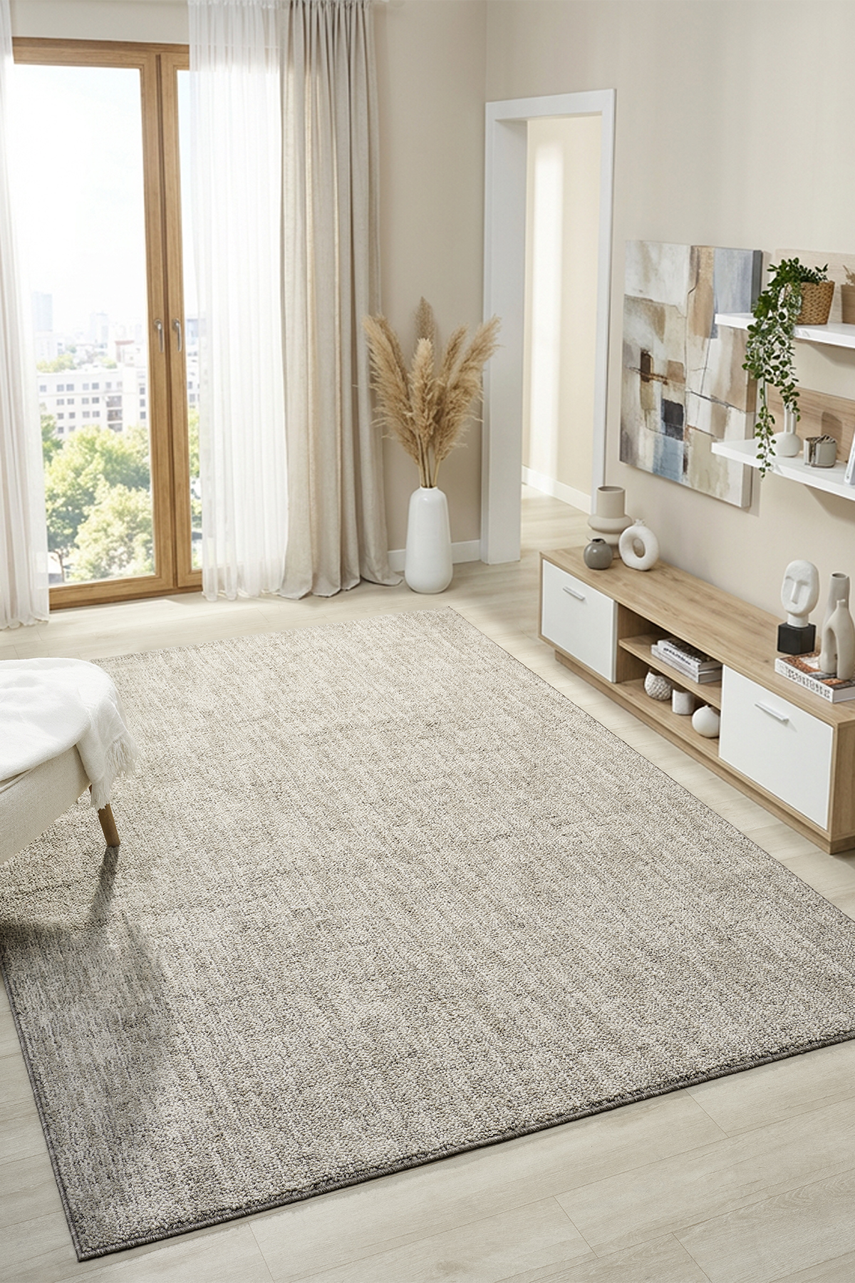 Wool Series Curly soft textured Scandinavian woven carpet