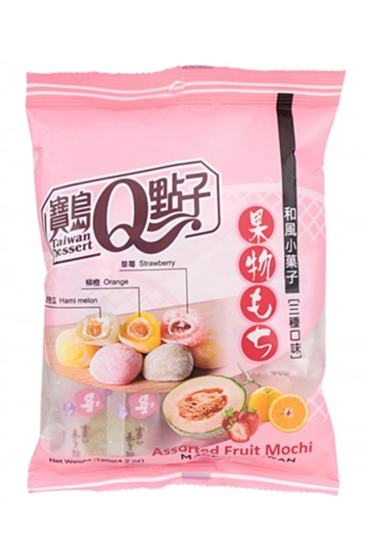mochii☆ Mochi Taiwan Dessert Assorted Fruit Strawberry Orange Hami Melon