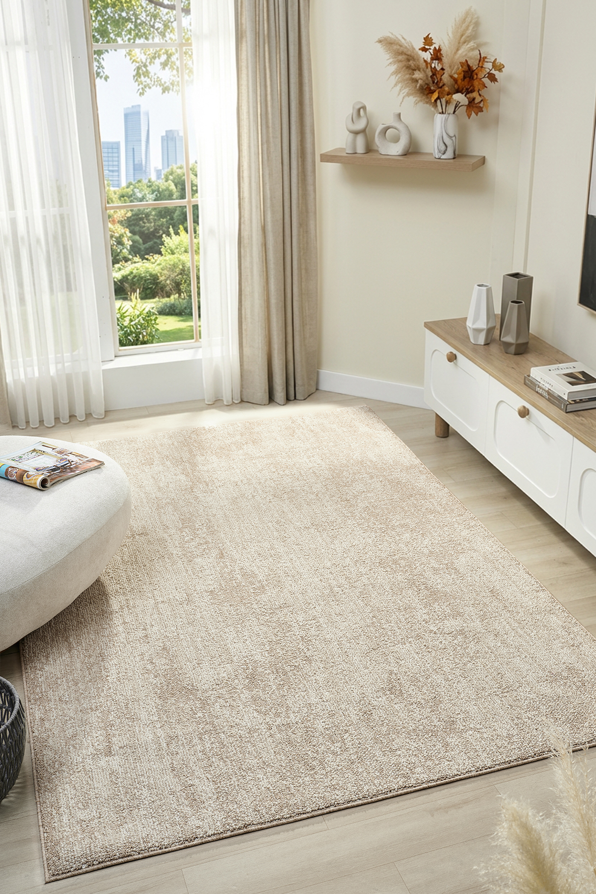 Wool Series Curly soft textured Scandinavian woven carpet