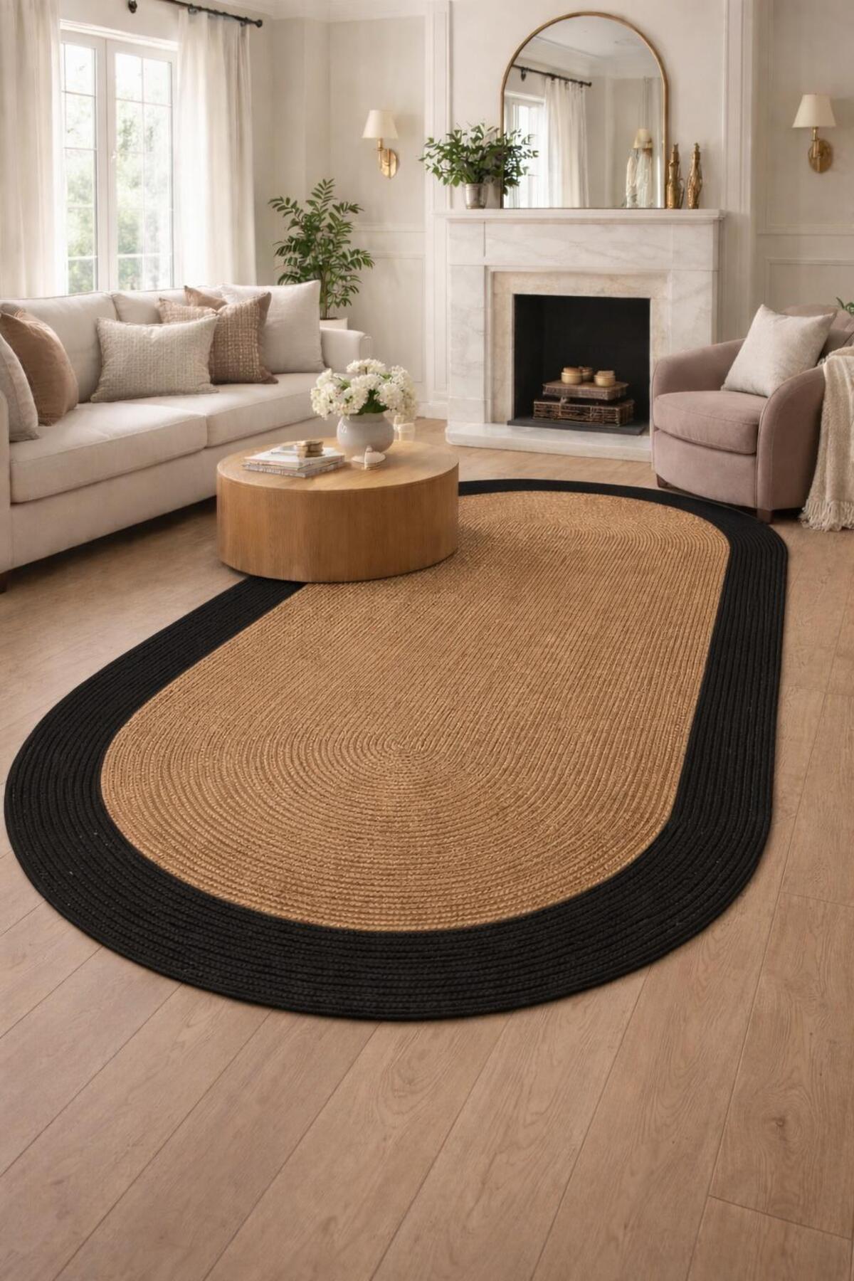 Jute Rug Wicker Door Front Bathroom Kitchen Living Room Mat Modern Gift