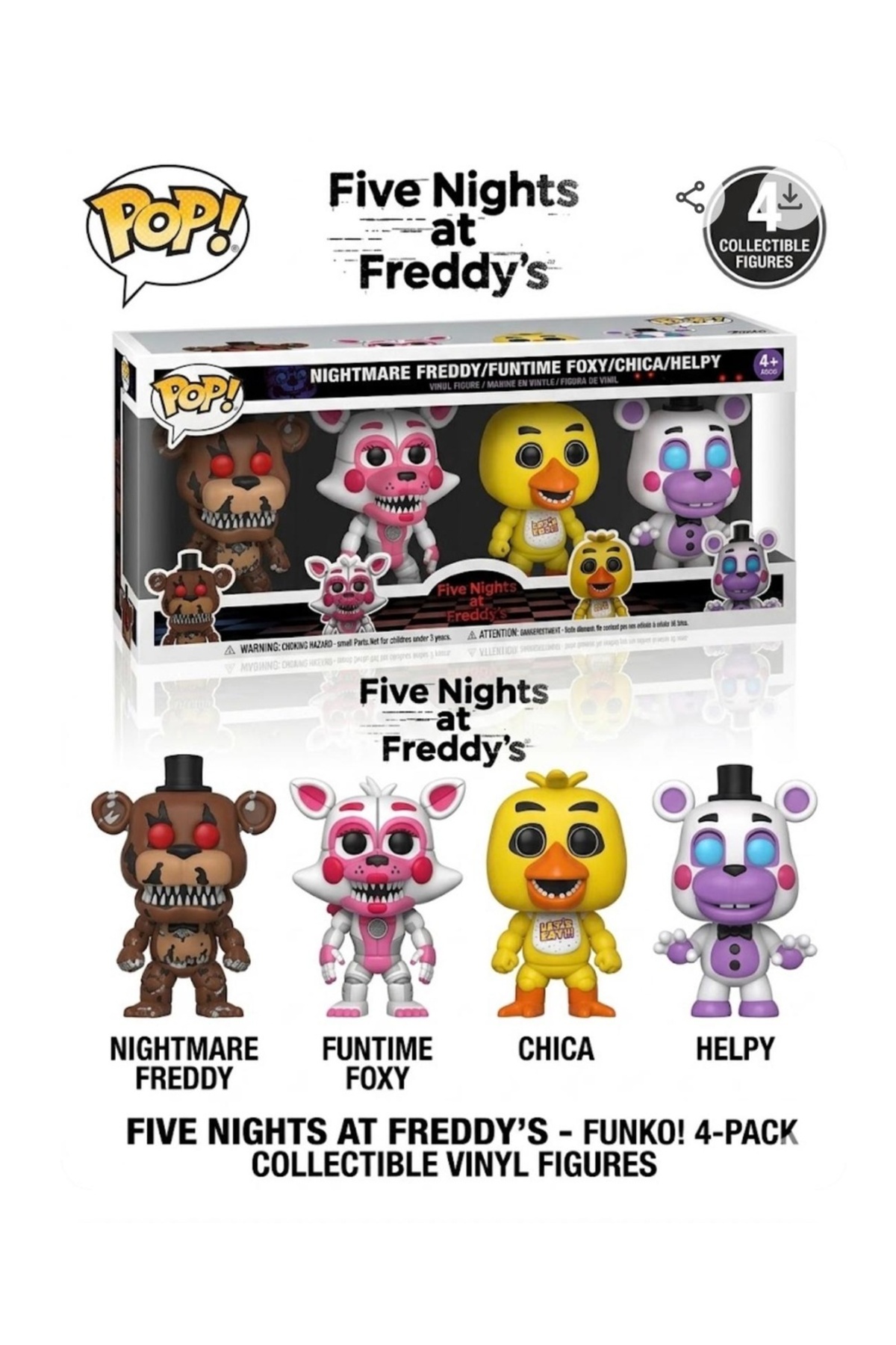 seyuse Five Nights at Freddy's Pop fnaf 4lü set nightmare freddy