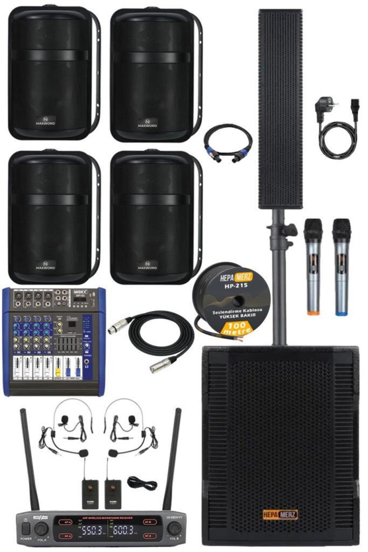 Midex SPORT Pack-1 Spor Salonu Hazır Ses Sistemi Paketi - Fiyatı