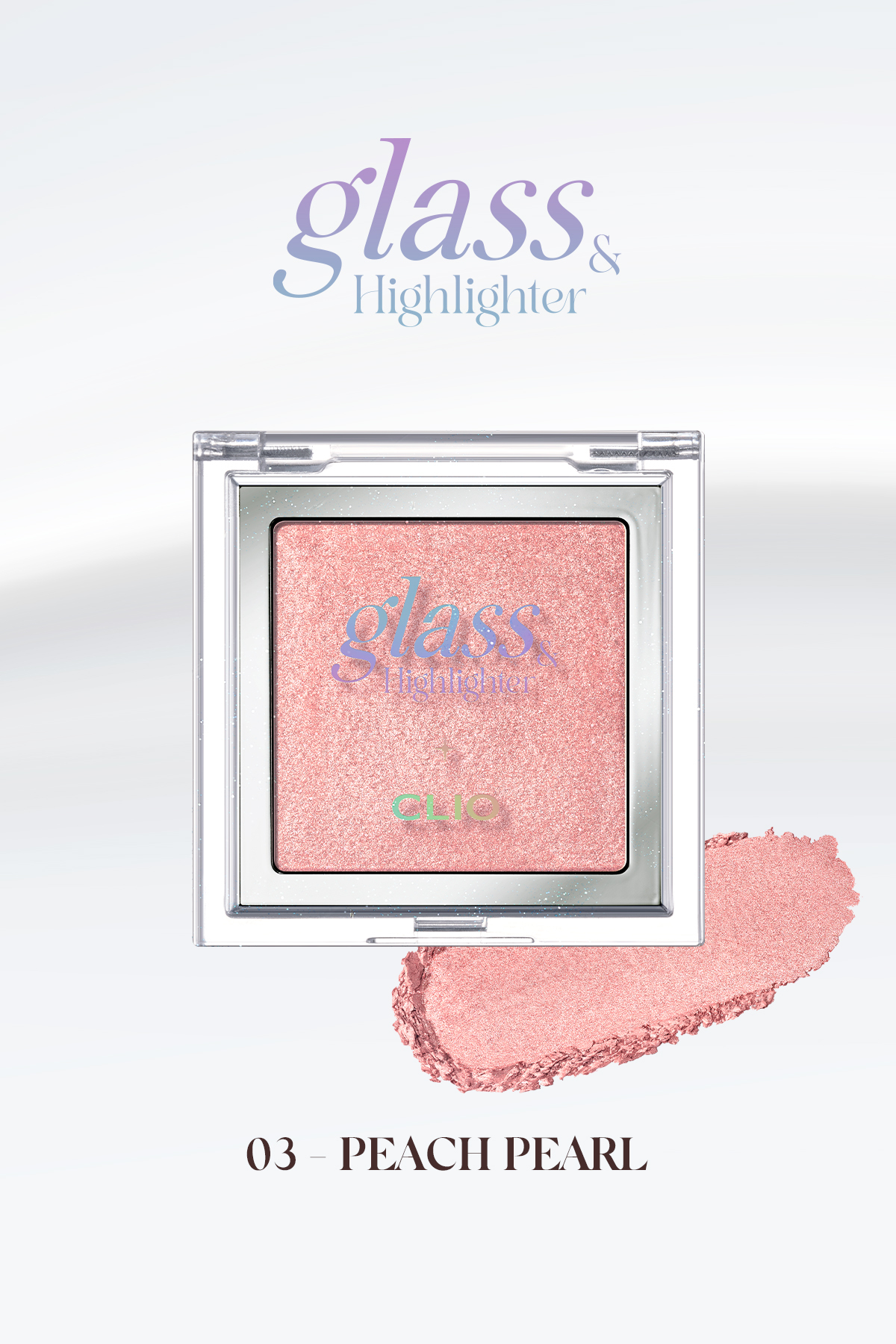 CLIO Doğal Işıltı Veren Şeftali & Pembe Tonlu Aydınlatıcı Glass & Highlighter (03 Peach Pearl) — صورتی 111144