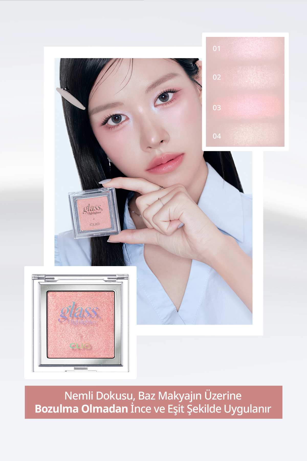 Doğal Işıltı Veren Şeftali & Pembe Tonlu Aydınlatıcı Glass & Highlighter (03 Peach Pearl) — صورتی 111144 — تصویر 8 از 9