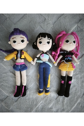 MİNOHOUSE Amigurumi K-Pop Demon Hunters Mira Rumi Zoey 3lü