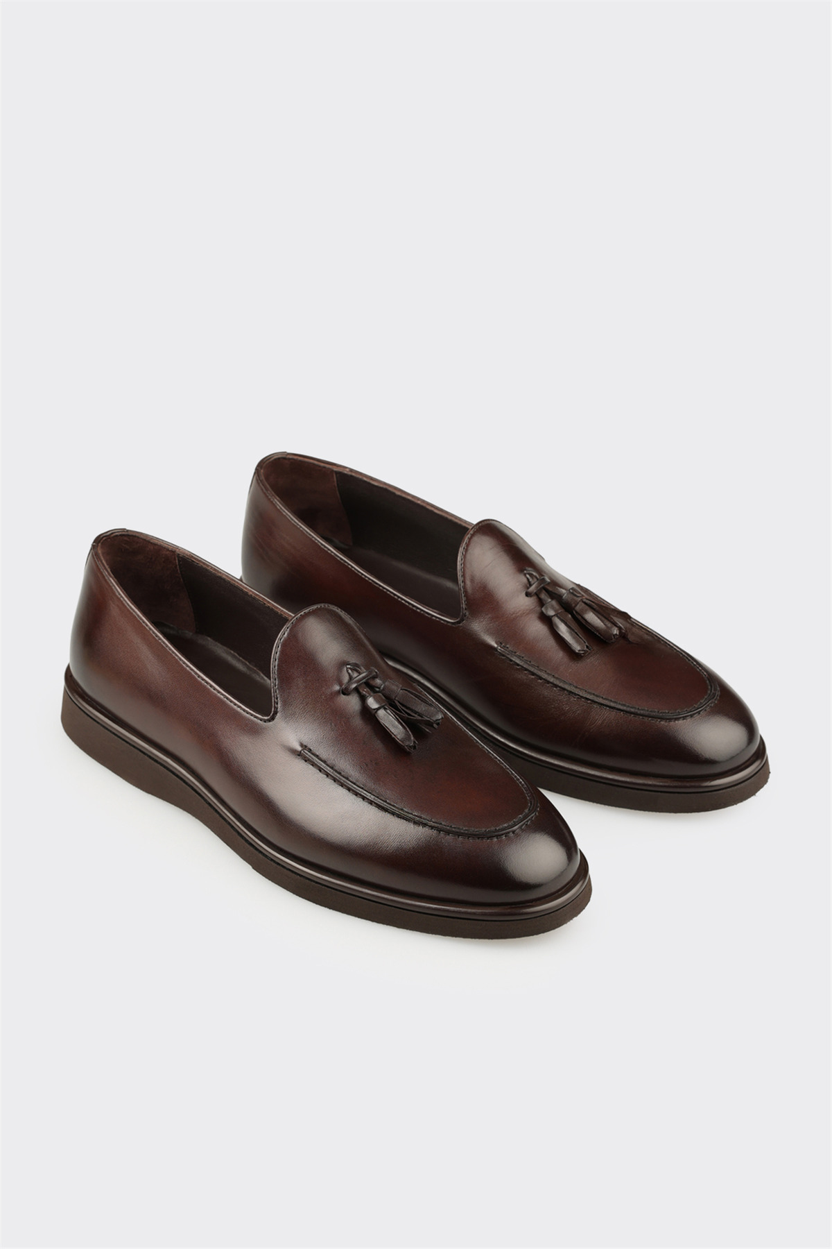 Elle Shoes Kahve Deri Erkek Günlük Ayakkabı görsel 2