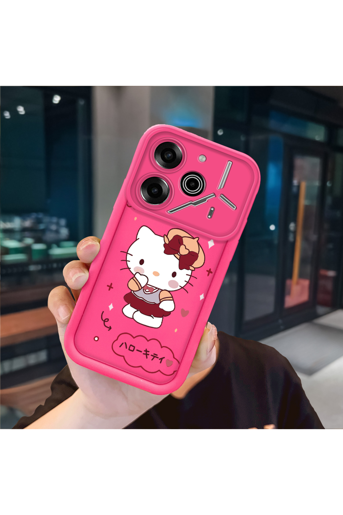 Tecno Pova 6/Pova 6 Pro Compatible Pink Red Silicone Case Shockproof Camera Protection