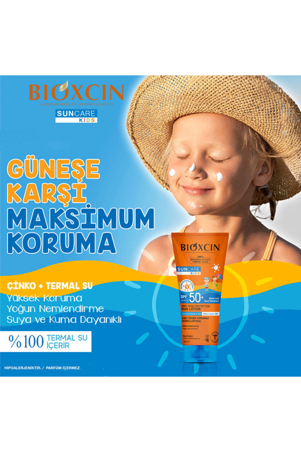 Bioxcin Sun Care Çok Çok Yüksek Korumalı Çocuk Güneş Losyonu 50 Spf - % 100 Botanik Aktif 200 ml — 868051263269600