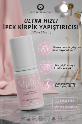DLUX PROFESSIONAL Alpha Purity Ultra Hızlı İpek Kirpik Yapıştırıcısı