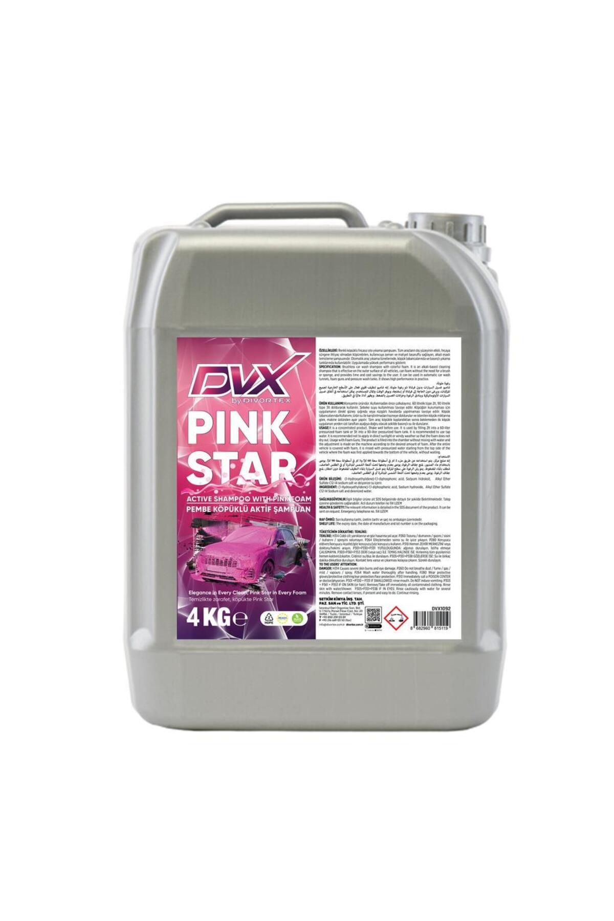 Divortex DVX PinkStar Fırçasız Oto Yıkama Köpüğü 4 kg - Fiyatı