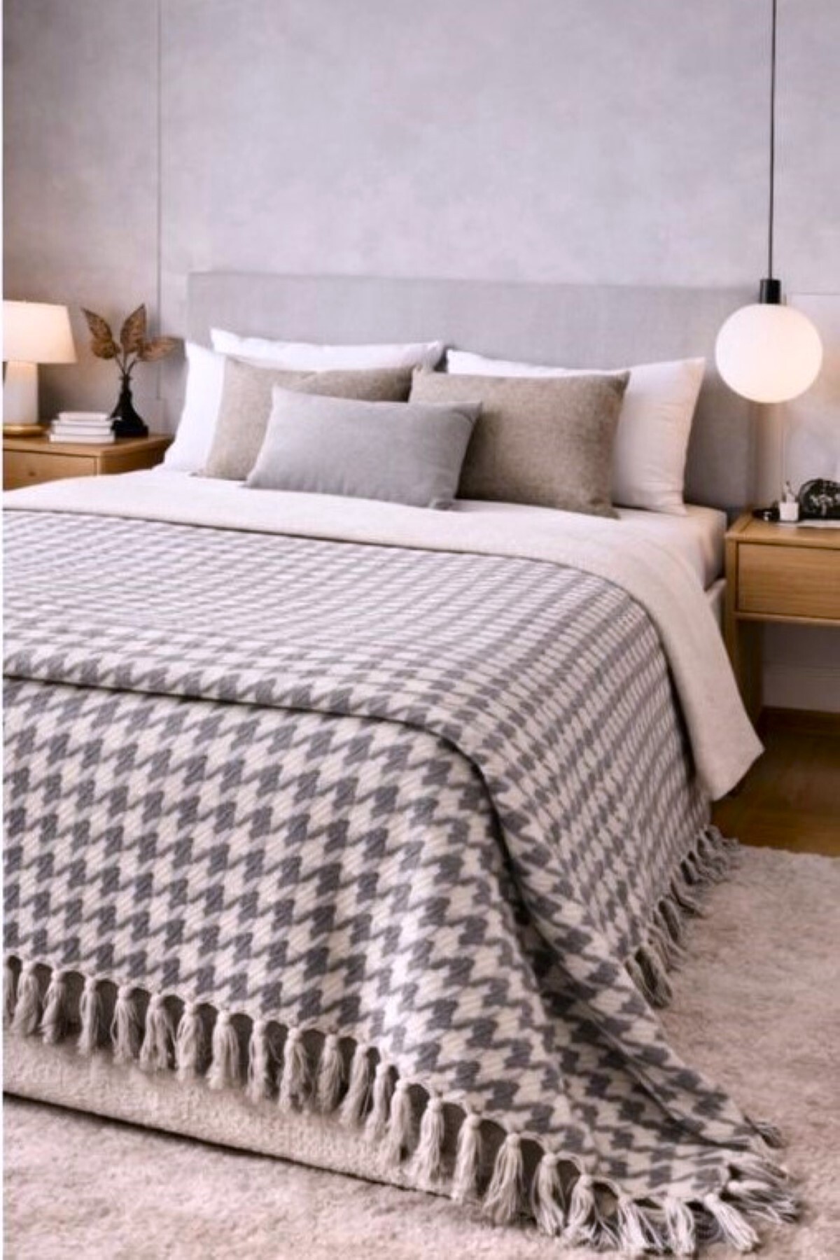 Houndstooth Multi-Purpose Quilting, Bedspread, Seat Cover, TV Blanket, 180 x 200 CM