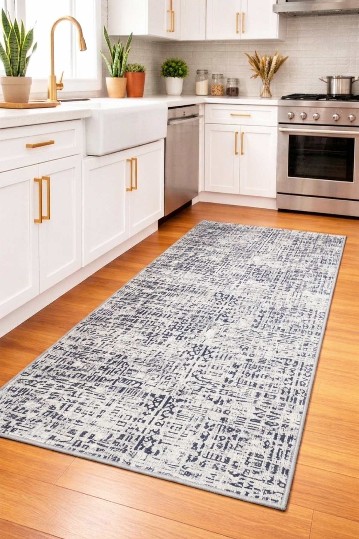 Digital Printing Four Seasons Anti-Slip Base Washable Cutting Corridor Kitchen Room Runner Carpet