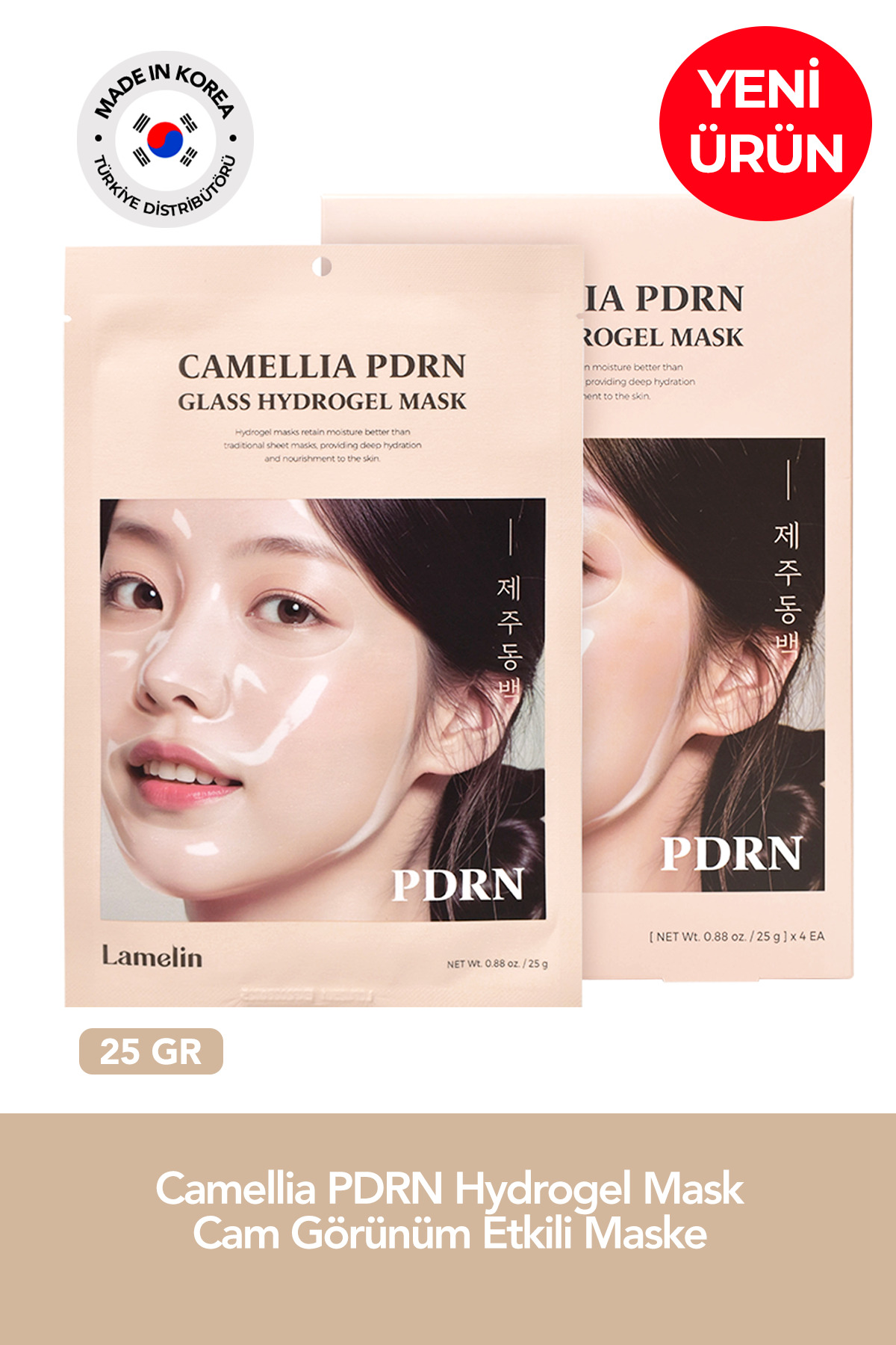 Lamelin Camellia PDRN Hydrogel Mask Cam Görünüm Etkili Maske 1