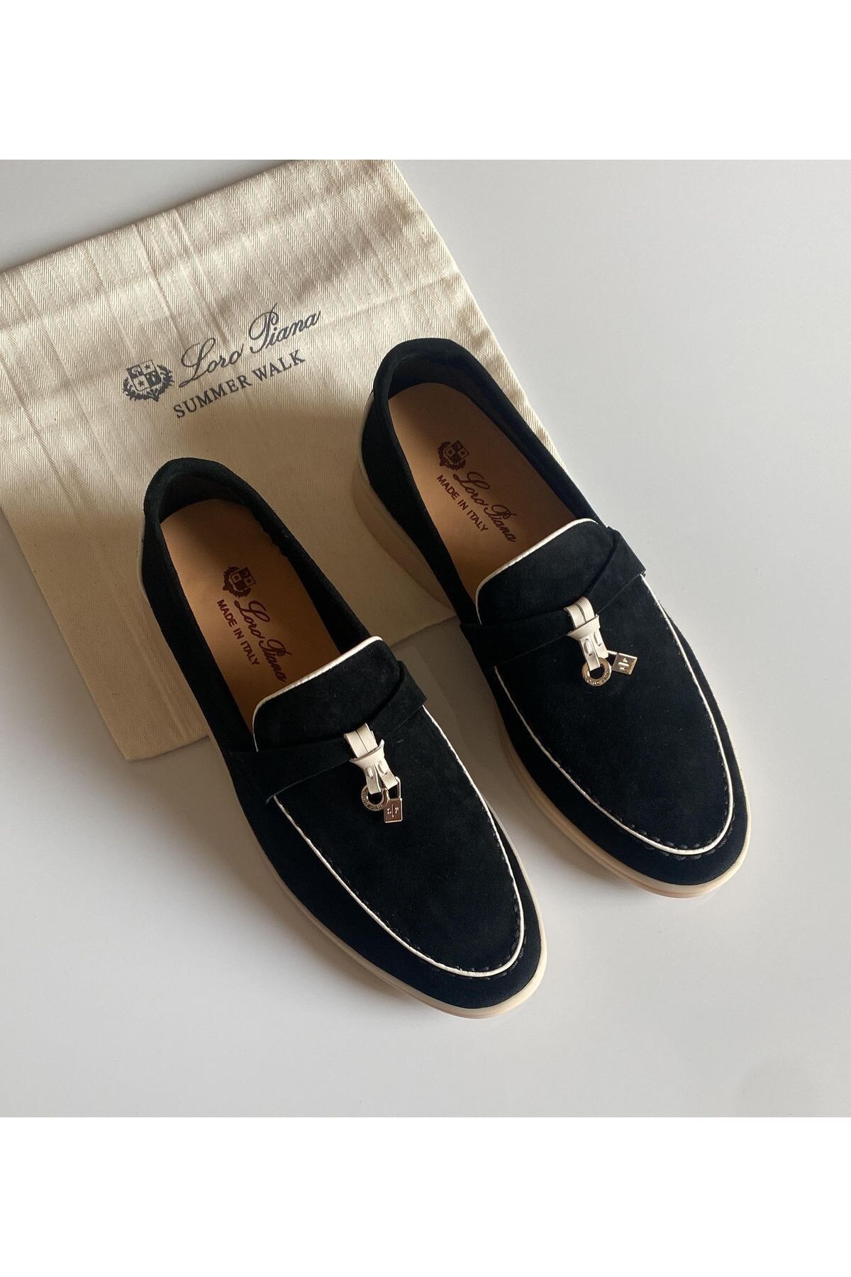 LORO piana summer walk suede women's loafer- Trendyol