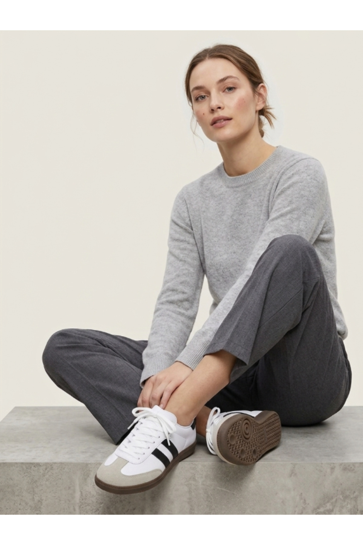 WOLMİNA SHOES  İKİ BANT BEYAZ KADIN SPOR AYAKKABI - Görsel 2