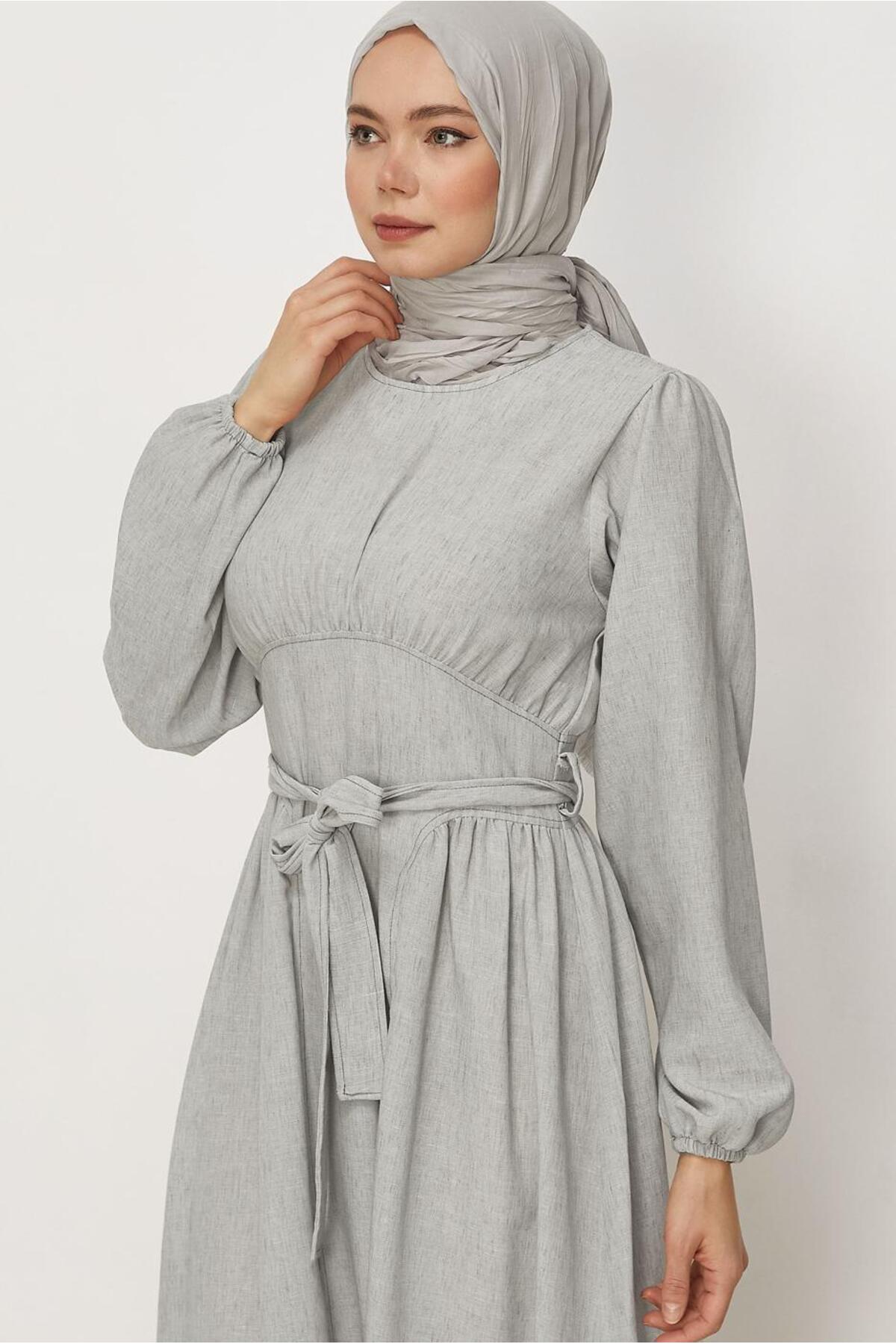 Alvina KUŞAKLI KETEN ELBİSE 46314 - Fiyatı, Yorumları