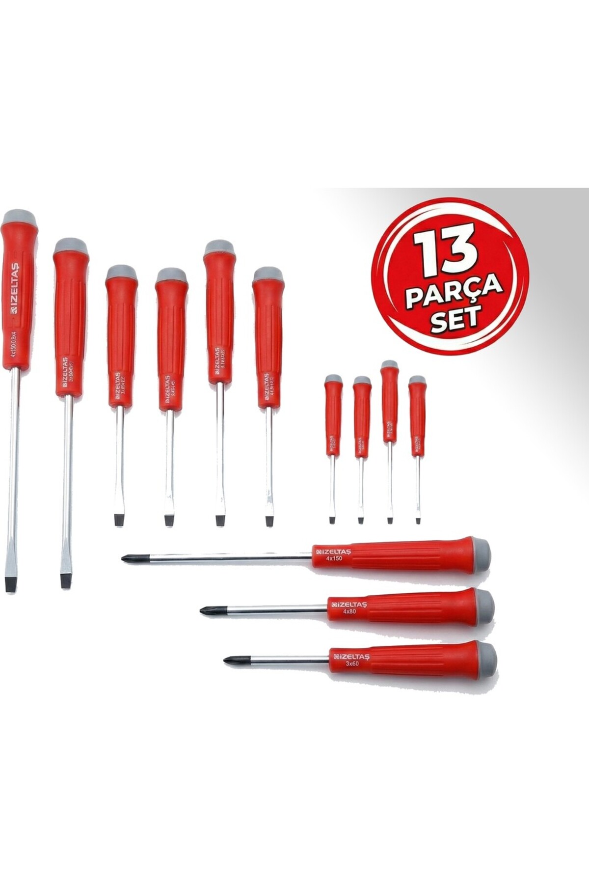 İzeltaş Elektronikçi Tip Klemens Tornavida Seti,13 Parça Komple
