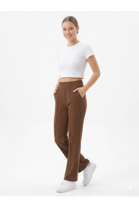 just wear zt Yüksek Bel Dikiş Detaylı Fit Pantolon – Günlük & Şık Rahat Kesim
