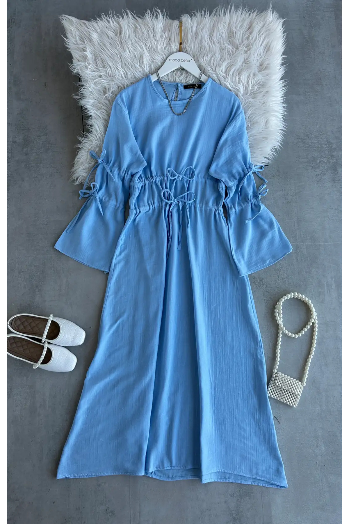 modabetce  MÜSLİN TESETTÜR ELBİSE