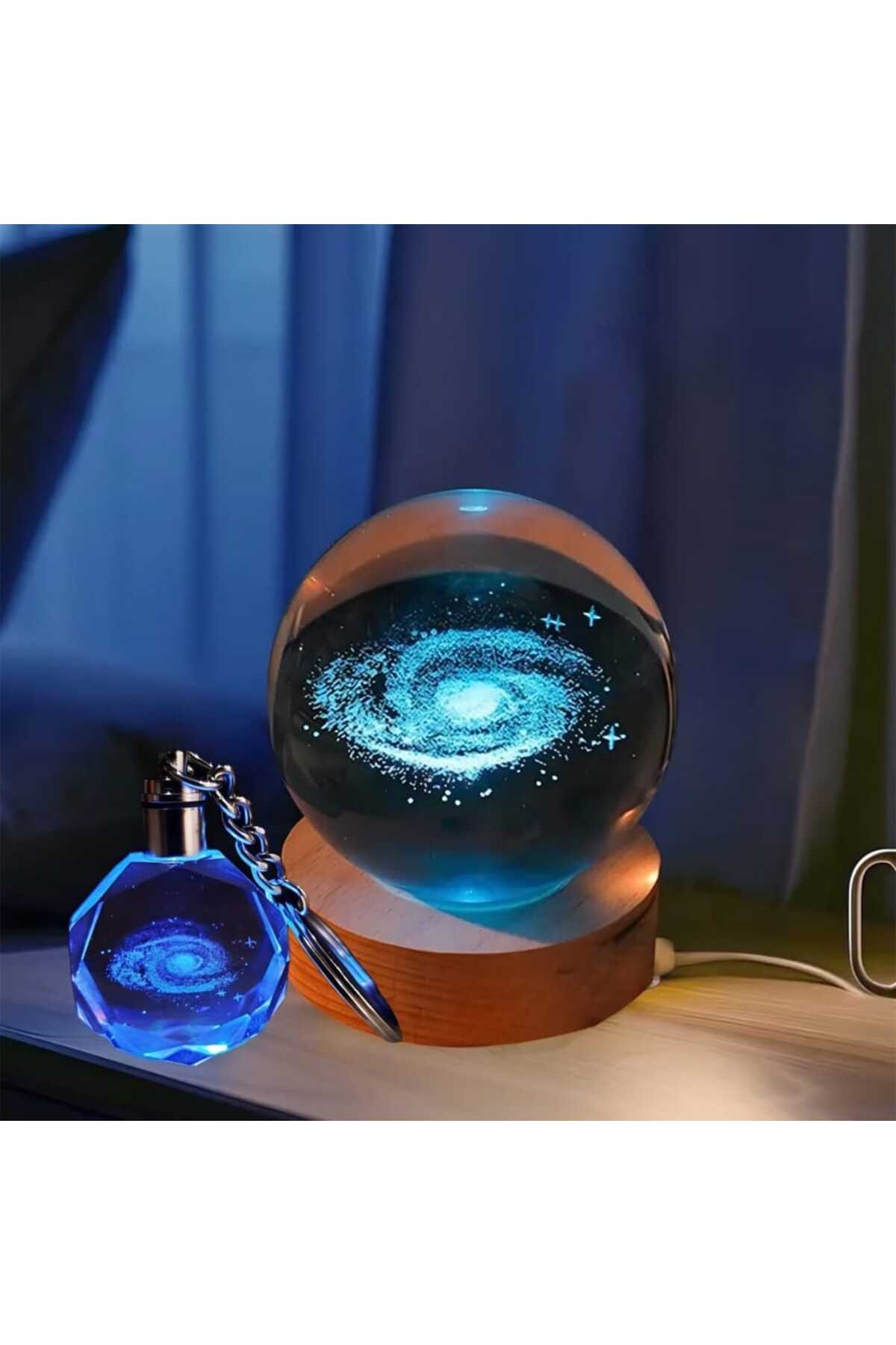 lunacs toys Samanyolu Galaksi Temalı Işıklı Kristal Küre ve