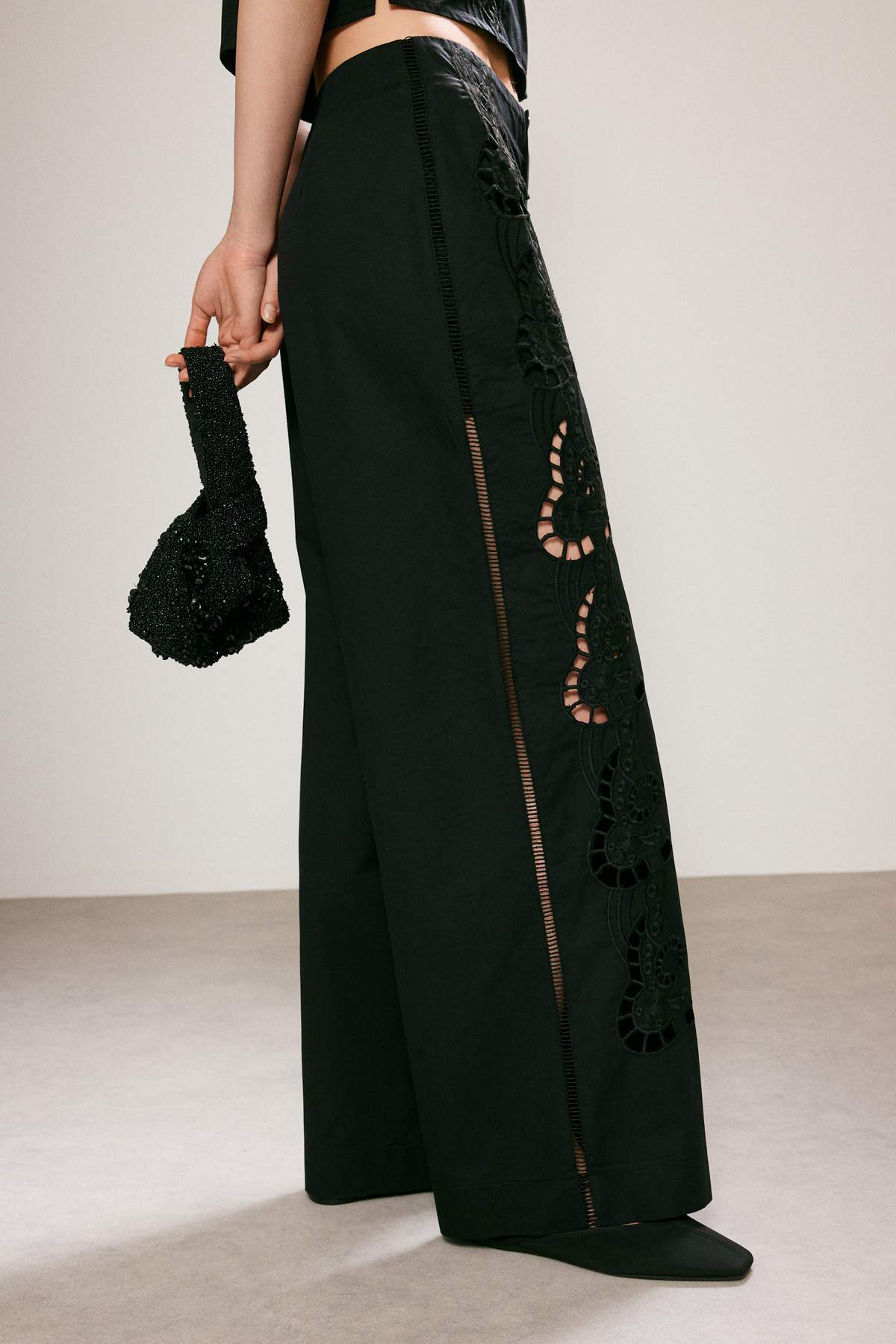 Trendyolmilla  Trendyol Studio Siyah Pantolon TWOSS26PL00110 - Görsel 3