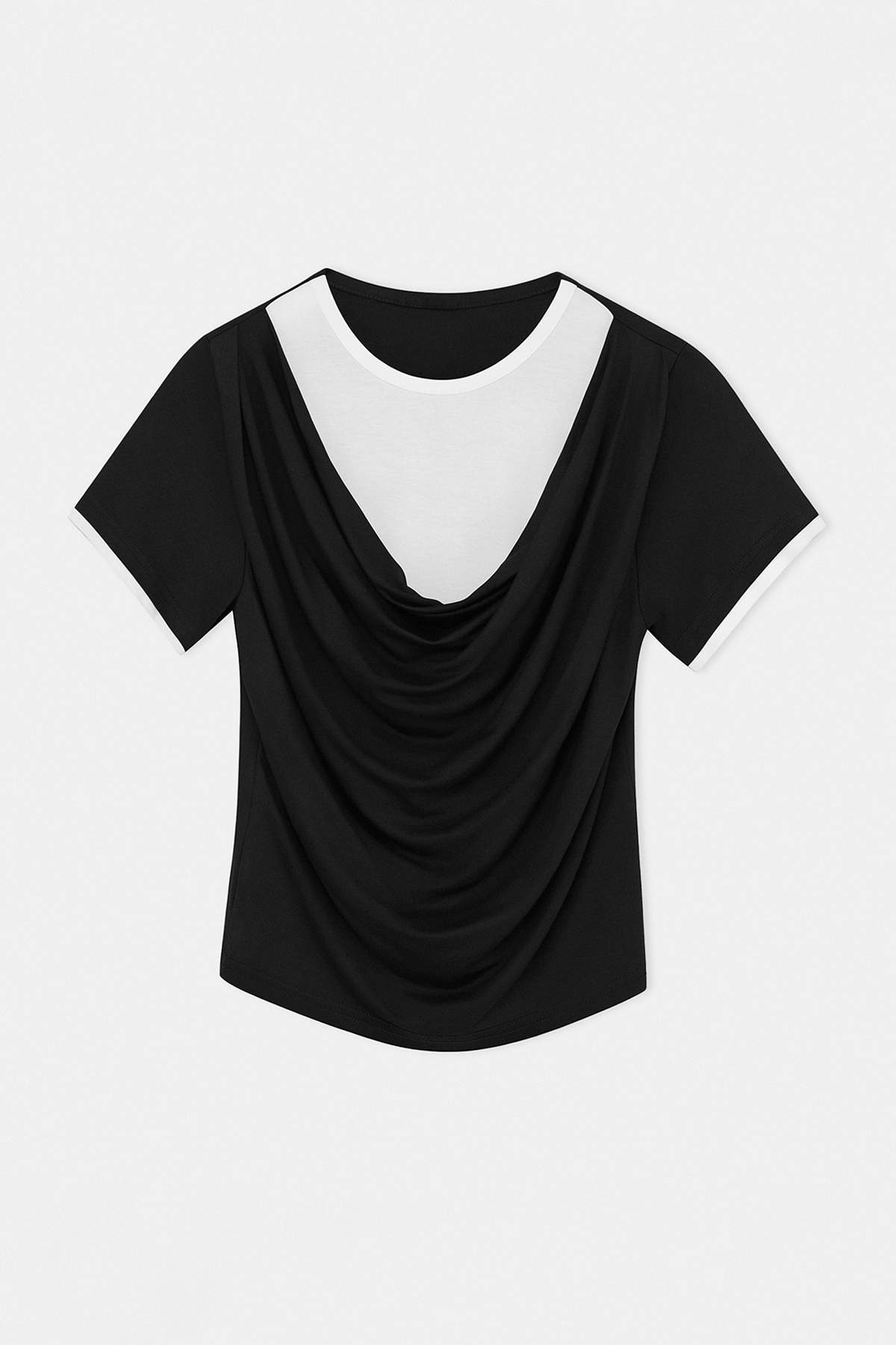 Trendyolmilla  Degaje Yaka Body İçlikli Kısa T-shirt