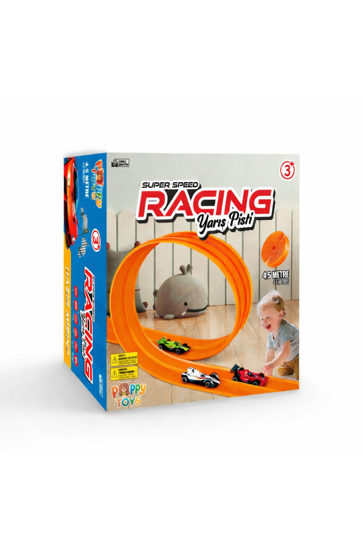 POPPYTOYS Track Turuncu Renk Esnek Yarış-Aksiyon Pisti 4.5 Mt - Flex track fotoğrafı 3 (önizleme)