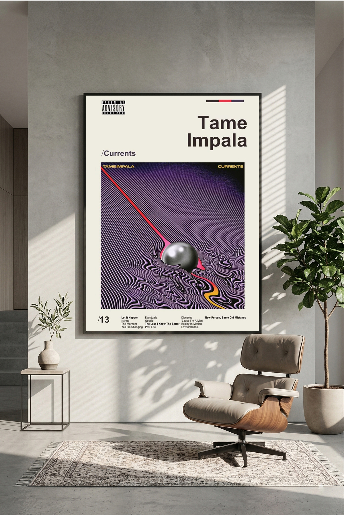 postercraft Tame Impala Currents Album Modern Panel Tablo Poster
