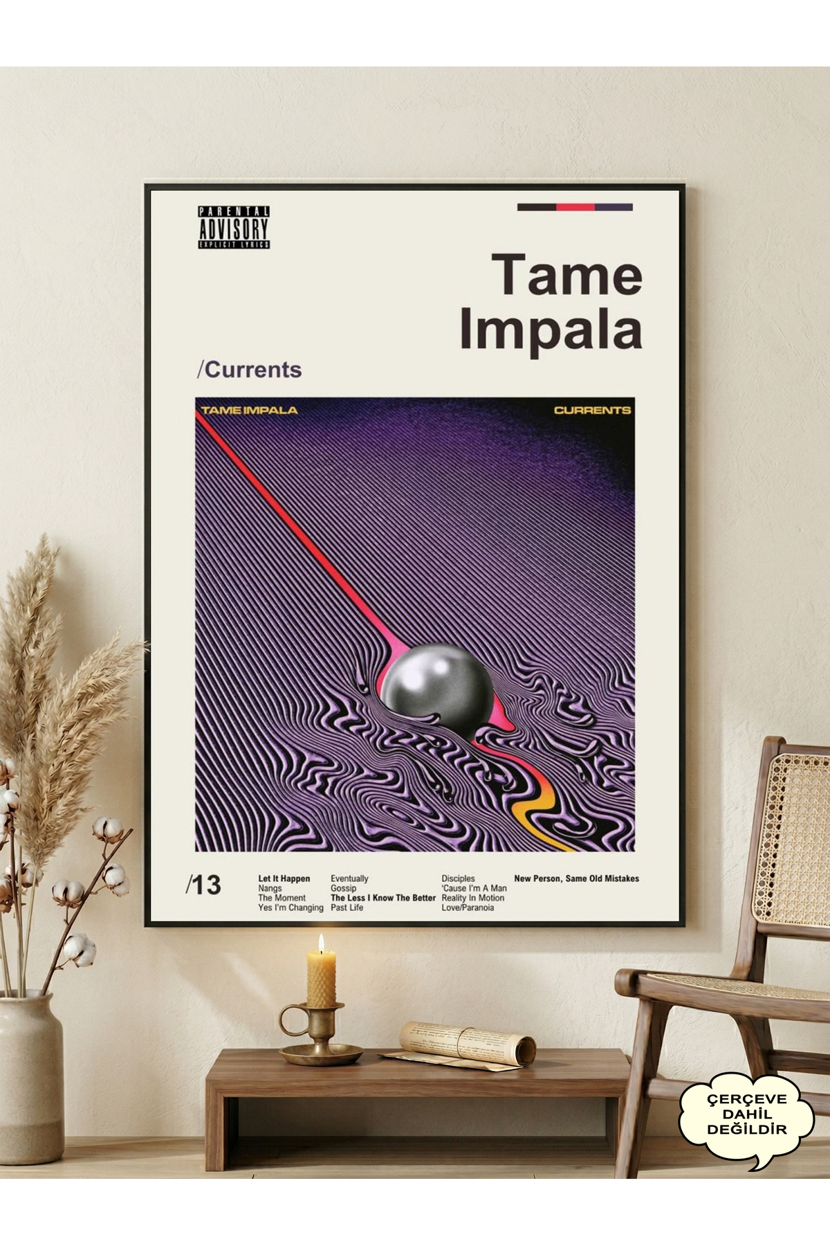 新品未使用 Tame Impala 全アルバム５枚セット postercraft Tame Impala Currents Album Modern Panel Tablo Poster
