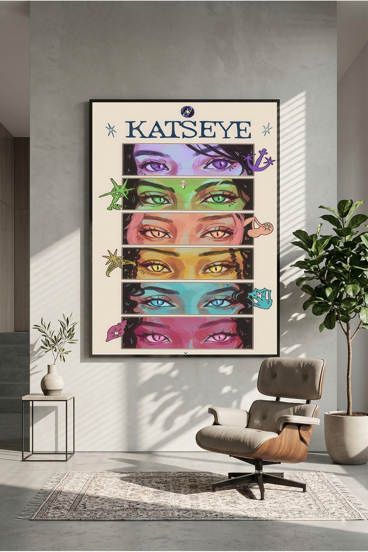 postercraft Katseye Grup Eyes Modern Panel Tablo Poster